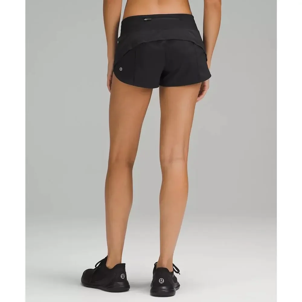 Lululemon Speed Up Lined Shorts 3.5” Inseam Black Size 6